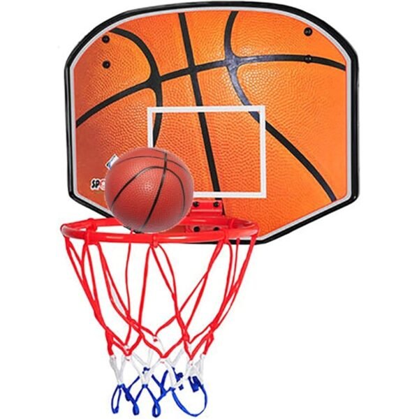 Wall Mounted Indoor Basketball Hoop and Backboard Full Size 12" Basket Ring