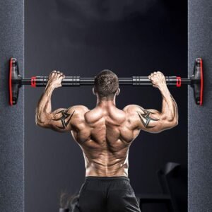 Door Pull Up Bar and Chin Up Bar, No Screw Installation Strength Training Pull-Up Bars with Automatic Locking (94 - 125cm)