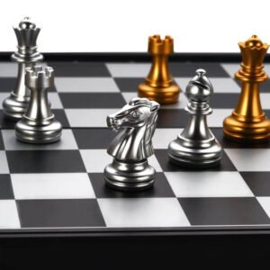 Professional 14.2" Foldable Magnetic Chess Set Board – Portable Educational Chess Game for Kids & Adults