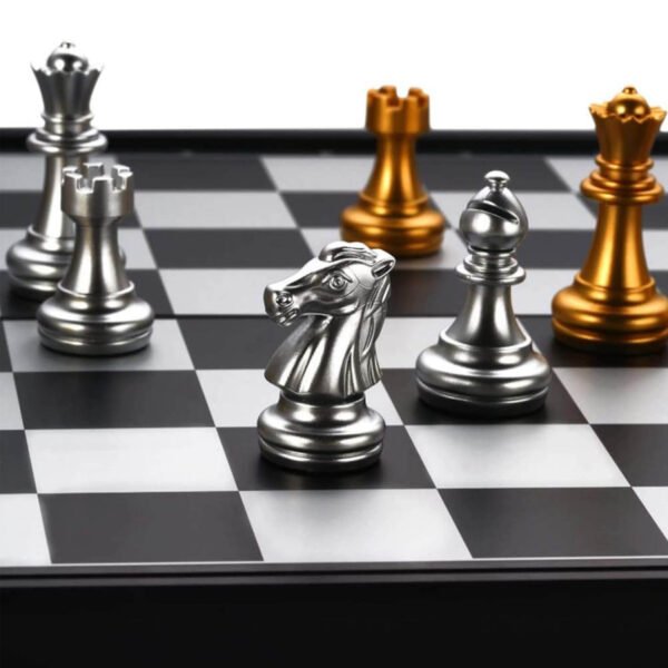 Professional 14.2" Foldable Magnetic Chess Set Board – Portable Educational Chess Game for Kids & Adults