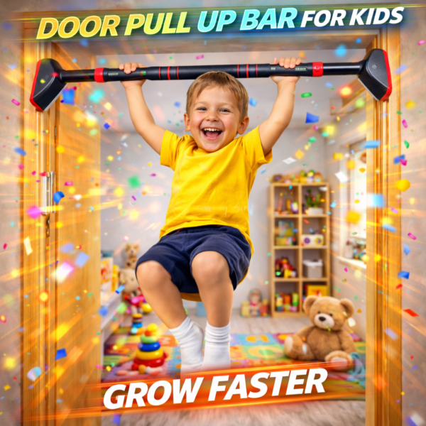 Doorway Pull Up Bar – No Screw Adjustable Wall Bar for Home Gym & Upper Body Workout