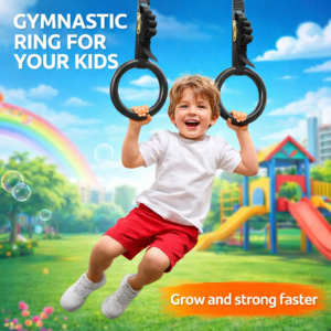 Olympic Gymnastic Rings for Kids - Adjustable Buckle Straps for Strength Training and Fun