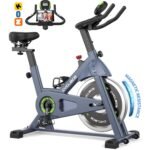 Cyclace Exercise Bike | Indoor Cycling Bike with Magnetic Resistance & LCD Monitor (300 lbs Capacity)