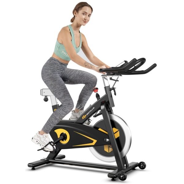 Indoor Magnetic Exercise Bike with Adjustable Resistant and Multi-Position Adjustment