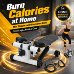 mini stepper with resistance band